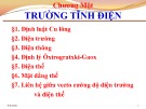 Bài giảng Chương 1: Trường tĩnh điện