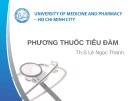 Bài giảng Phương thuốc tiêu đàm - ThS. Lê Ngọc Thanh