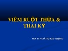 Bài giảng Viêm ruột thừa & thai kỳ - PGS.TS. Ngô Thị Kim Phụng