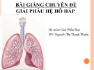 Bài giảng chuyên đề: Giải phẫu hệ hô hấp - Nguyễn Thị Thanh Thuần