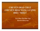 Bài giảng Chuyển hóa chất chuyển hóa năng lượng điều nhiệt - ThS. Phan Thị Minh Ngọc