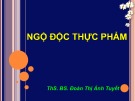 Bài giảng Ngộ độc thực phẩm - ThS.BS. Đoàn Thị Ánh Tuyết