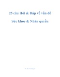 25 câu hỏi và đáp về vấn đề sức khỏe và nhân quyền