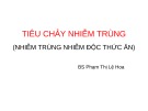 Bài giảng Tiêu chảy nhiễm trùng (Nhiễm trùng nhiễm độc thức ăn) - BS. Phạm Thị Lệ Hoa