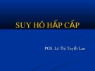 Bài giảng Suy hô hấp cấp - PGS. Lê Thị Tuyết Lan