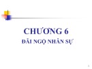 Bài giảng Quản trị nguồn nhân lực - Chương 6: Đãi ngộ nhân sự