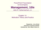 Management  - Chapter 13: Motivation Theory and Practice