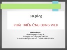 Bài giảng Phát triển ứng dụng web - Bài 4: jQuery