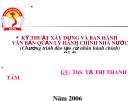 Bài giảng Kỹ thuật xây dựng và ban hành văn bản quản lý hành chính Nhà nước: Chương 2 - ThS. Tạ Thị Thanh Tâm