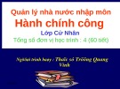 Bài giảng Quản lý Nhà nước nhập môn Hành chính công: Chương 2 - ThS. Trương Quang Vinh