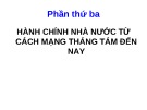 Bài giảng Lịch sử hành chính Nhà nước Việt Nam: Chương 8 - ThS. Nguyễn Xuân Tiến