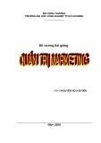 Bài giảng Quản trị Marketing - TS. Nguyễn Hữu Quyển