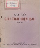 Giáo trình Cơ sở giải tích hiện đại (Tập 4): Phần 2