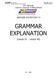 Giáo trình Japanese elementary - Grammar explanation: Phần 2