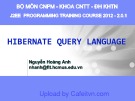 Bài giảng Hibernate query language - Nguyễn Hoàng Anh