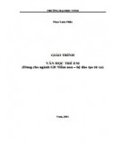 Giáo trình Văn học trẻ em (Dùng cho ngành GD Mầm non – hệ đào tạo từ xa): Phần 2