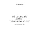 Đề cương bài giảng Thống kê giáo dục