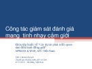 Bài giảng Công tác giám sát đánh giá mang tính nhạy cảm giới