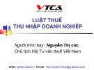 Bài giảng Luật Thuế thu nhập doanh nghiệp - Nguyễn Thị cúc