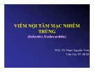Bài giảng Viêm nội tâm mạc nhiễm trùng - PGS.TS. Phạm Nguyễn Vinh