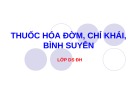 Bài giảng Thuốc hóa đờm, chỉ khái, bình suyễn