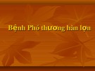 Bài giảng Bệnh Phó thương hàn lợn