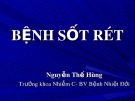 Bài giảng Bệnh rốt rét - Nguyễn Thế Hùng