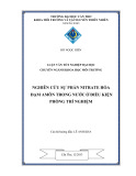 Luận văn tốt nghiệp: Nghiên cứu sự phản nitrate hóa đạm amôn trong nước ở điều kiện phòng thí nghiệm