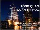 Bài giảng Tổng quan quản trị học - TS. Bùi Quang Xuân