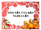 Bài giảng Tóm tắt văn bản nghị luận