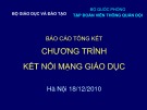 Báo cáo tổng kết chương trình Kết nối mạng giáo dục