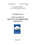 Tài liệu đào tạo Nâng cao năng lực quản lý tài chính công ở địa phương