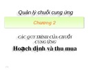 Bài giảng Quản lý chuỗi cung ứng - Chương 2: Các quy trình của chuỗi cung ứng (hoạch định và thu mua)