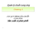 Bài giảng Quản lý chuỗi cung ứng - Chương 3: Các quy trình của chuỗi cung ứng (sản xuất và phân phối)