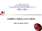 Bài giảng Chương trình, giáo trình - Trần Văn Hùng