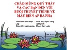 Bài thuyết trình: Máy biến áp ba pha