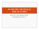 Bài giảng An toàn bảo mật thông tin - Phạm Nguyên Khang