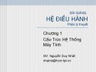 Bài giảng Hệ điều hành (Phần lý thuyết) - GV. Nguyễn Duy Nhất