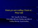 Bài giảng Marketing quốc tế: Đánh giá môi trường chính trị - pháp luật - ThS. Nguyễn Văn Thoan