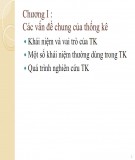 Bài giảng Nguyên lý thống kê kinh tế (ĐH KTQD) - Chương 1: Các vấn đề chung của thống kê