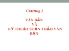 Bài giảng Quản trị hành chính văn phòng: Chương 2 - ThS. Nguyễn Văn Báu