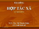 Bài giảng Hợp tác xã