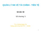 Bài giảng Quản lý NN về tài chính - tiền tệ