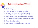 Bài giảng Microsoft office Word