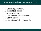 Bài giảng Chương 3: Mãng và chuỗi ký tự