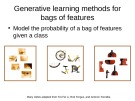 Generative learning methods for bags of features