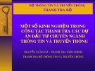 Bài giảng Một số kinh nghiệm trong công tác thanh tra các dự án đầu tư chuyên ngành Thông tin và Truyền thông - Nguyễn Xuân Tư