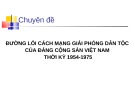 Bài giảng Chuyên đề: Đường lối cách mạng giải phóng dân tộc của Đảng Cộng sản Việt Nam thời kỳ 1954 - 1975