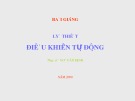 Bài giảng Lý thuyết điều khiển tự động: Chương 4 - Võ Văn Định