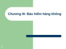 Bài giảng Bảo hiểm trong kinh doanh - Chương 3: Bảo hiểm hàng không